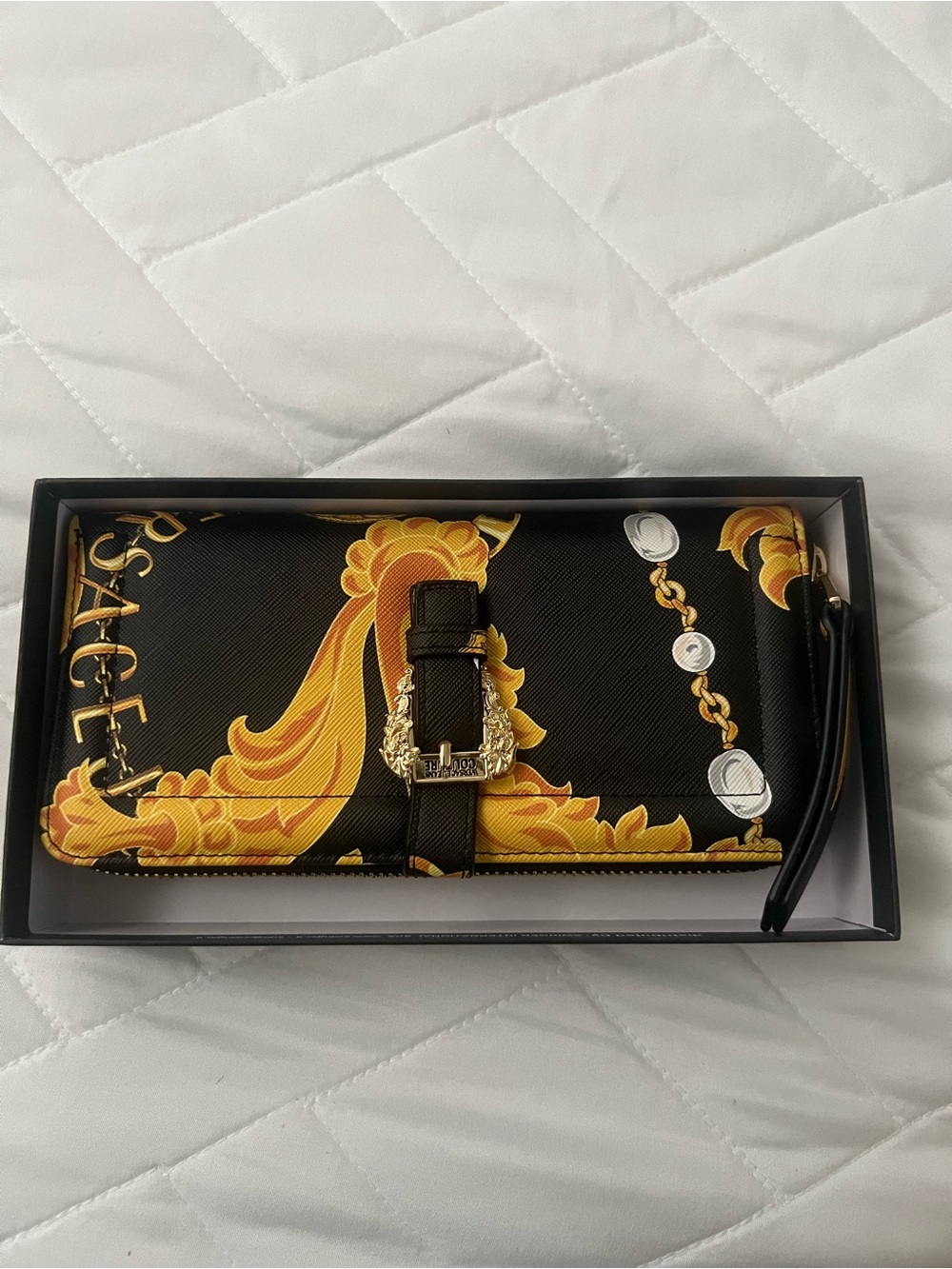 VERSACE JEANS COUTURE women wallet black - gold, Black - Gold, One Size